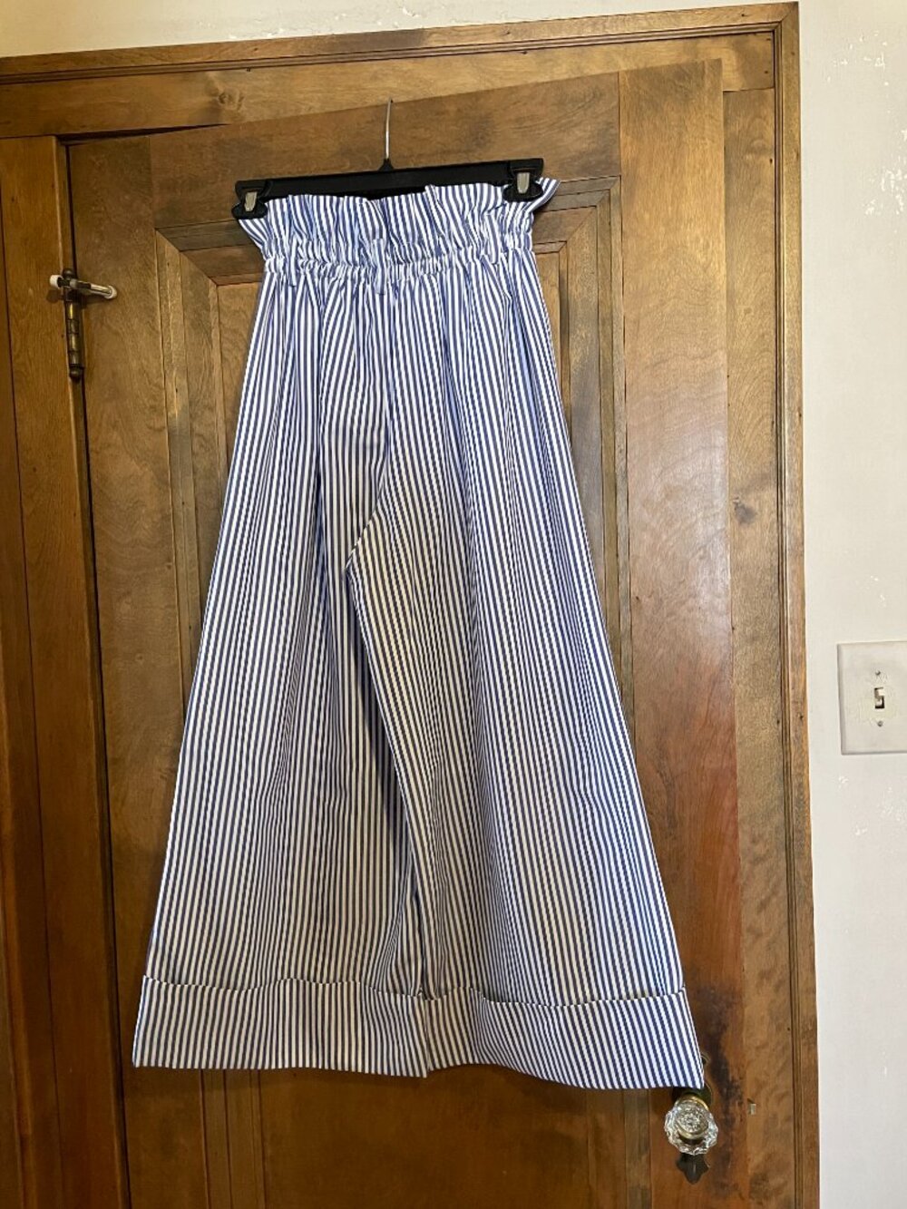 Two-Tuck Pants, NICE CLAUP Tokyo High Waist Wide Leg Pleated Trousers, F (S)